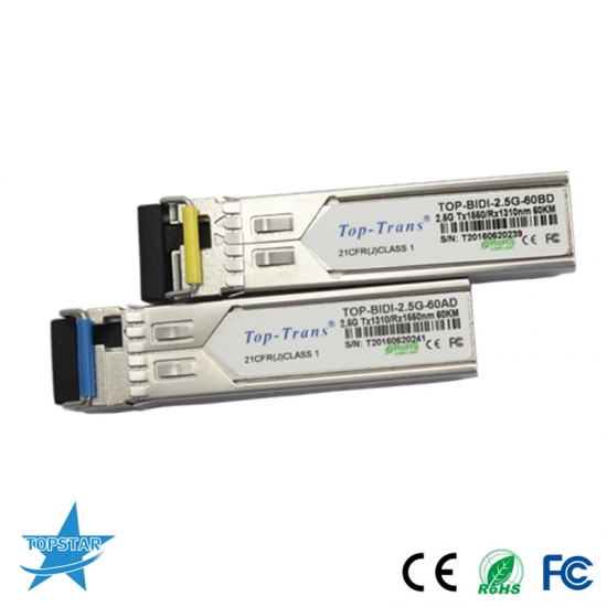 2.5G Bidi SFP 1550/1490nm 60km