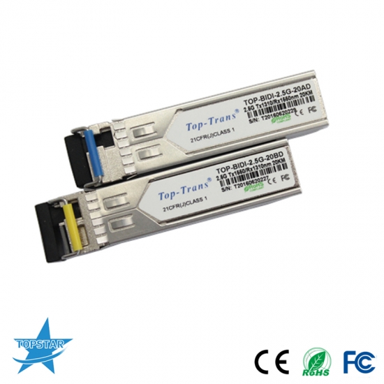 2.5G BIDI SFP 20Km Transceiver